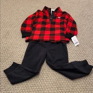 Carter’s fleece plaid boys outfit 3T